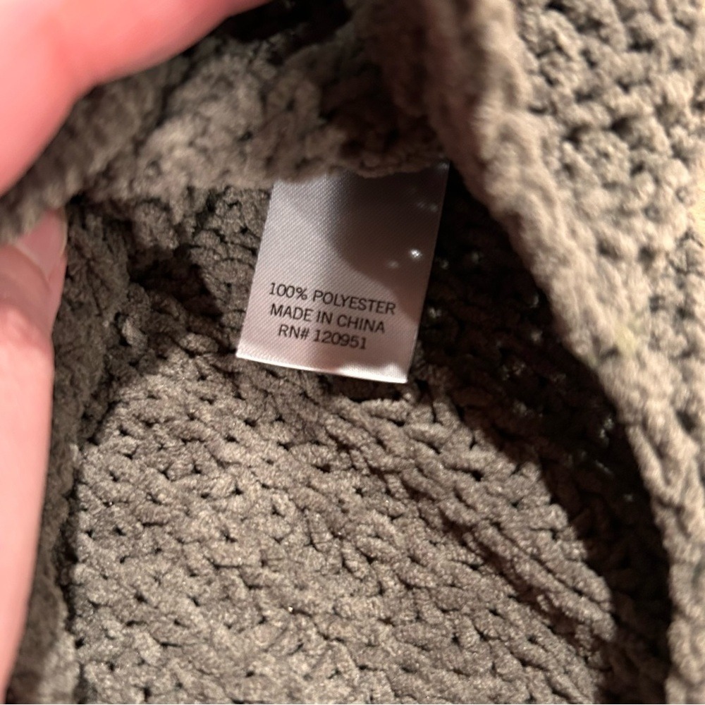 Braided Cable ChenillePullover XXL (Junior Sizing) Green‎ Sweater - Picture 6 of 15